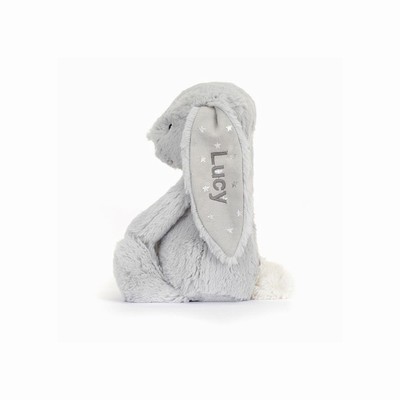 Jellycat Bashful Shimmer Bunny Medium USA | 01657TUNR